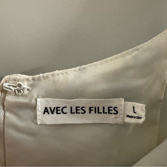 Avec Les Filles Blue and White Dress - Picture 3 of 6